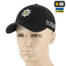 M-Tac бейсболка Поліція Elite Flex рип-стоп Black S/M