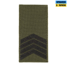 M-Tac погон МО Старший сержант (4 лички)  на липучці олива