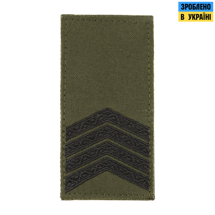 M-Tac погон МО Старший сержант (4 лички)  на липучці олива