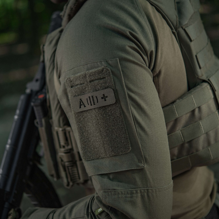 M-Tac нашивка група крові A (II) + наскрізна Laser Cut 25х80 Ranger Green