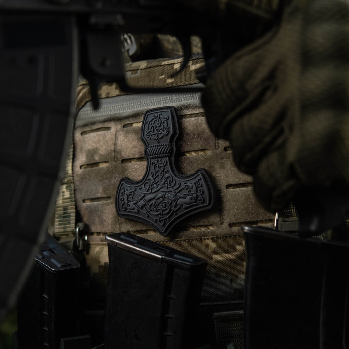M-Tac нашивка Mjölnir Large PVC Grey