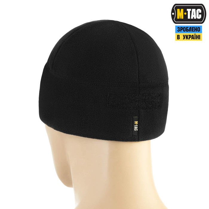 M-Tac шапка Watch Cap Elite фліс (320г/м2) з липучкою Black M