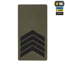 M-Tac погон на липучці Старший сержант (вишивка) Ranger Green