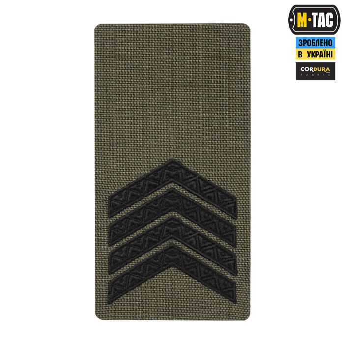 M-Tac погон на липучці Старший сержант (вишивка) Ranger Green