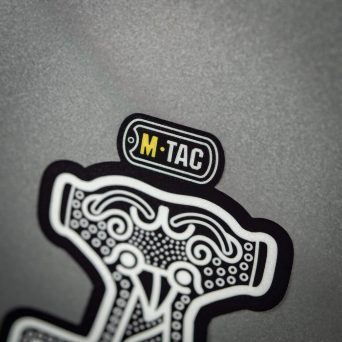 M-Tac наклейка Mjölnir Large світловідбиваюча Black