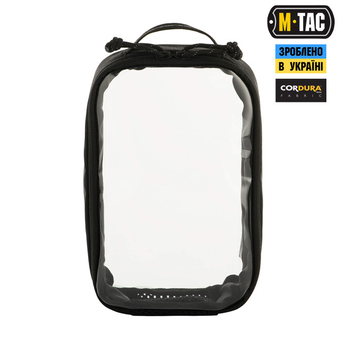 M-Tac органайзер утилітарний прозорий Elite Medium (26х11 см) Black