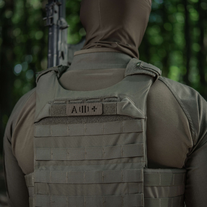 M-Tac нашивка група крові A (II) + наскрізна Laser Cut 25х80 Ranger Green