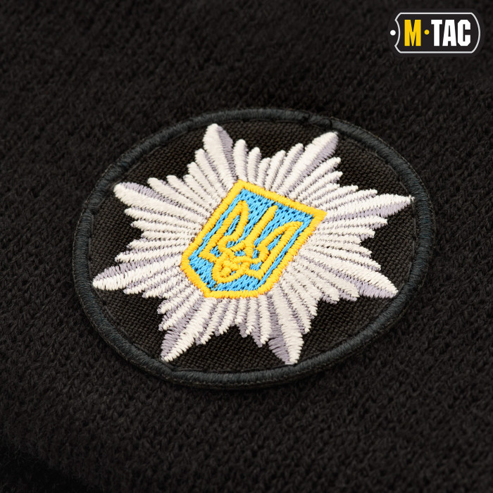 M-Tac шапка Поліція тонка в'язка 100% акрил Black S/M