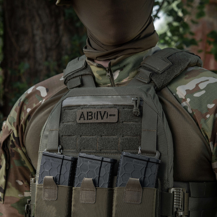 M-Tac нашивка група крові AB (IV) - наскрізна Laser Cut 25х80 Ranger Green