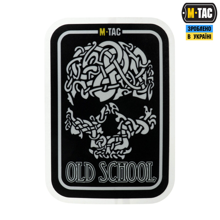 M-Tac наклейка Old School Large світловідбиваюча Black