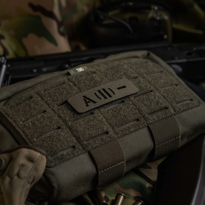 M-Tac нашивка група крові A (II) - наскрізна Laser Cut 25х80 Ranger Green