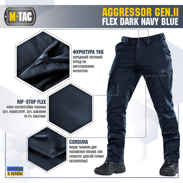 M-Tac штани Aggressor Gen.II Flex Dark Navy Blue 38/32