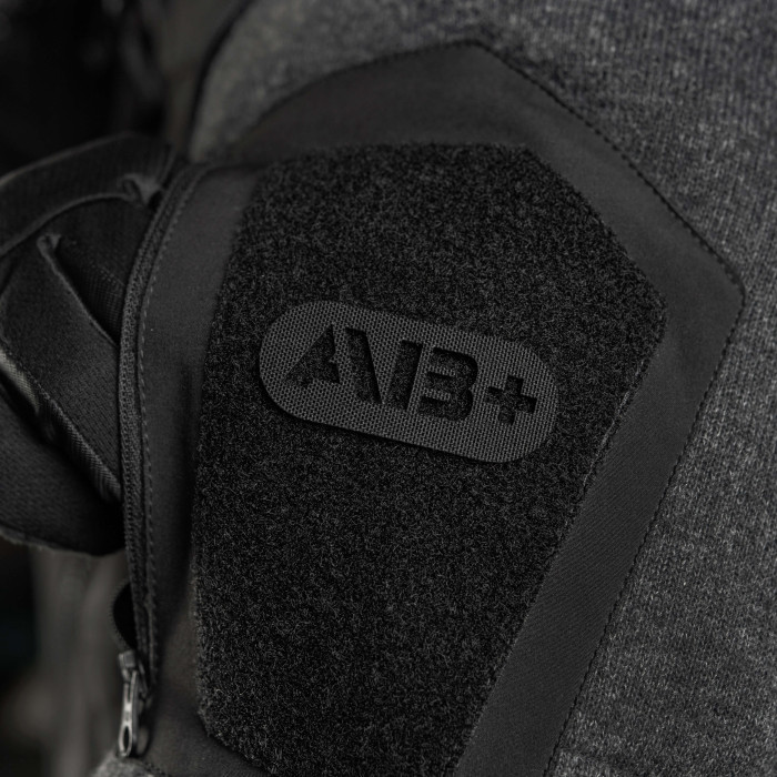 M-Tac нашивка група крові AB+ наскрізна Laser Cut Black