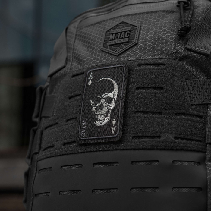 M-Tac нашивка Face of war (вишивка) Black