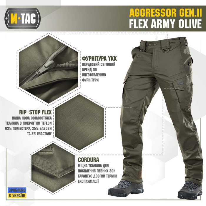 M-Tac штани Aggressor Gen.II Flex Army Olive 36/34