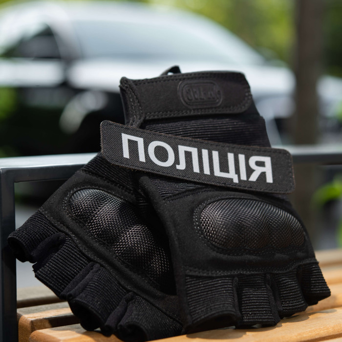 M-Tac нашивка Поліція (світловідбивний напис) Black
