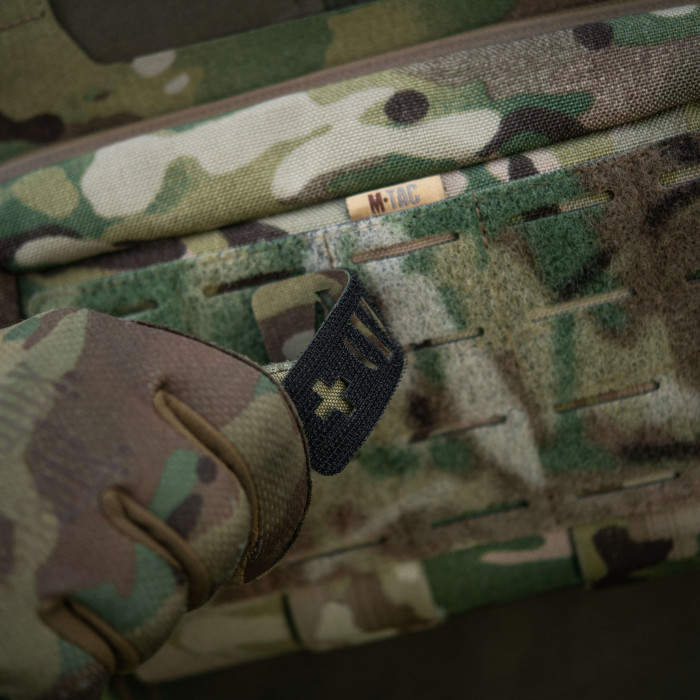 M-Tac нашивка група крові A (II) + наскрізна Laser Cut 25х80 Multicam