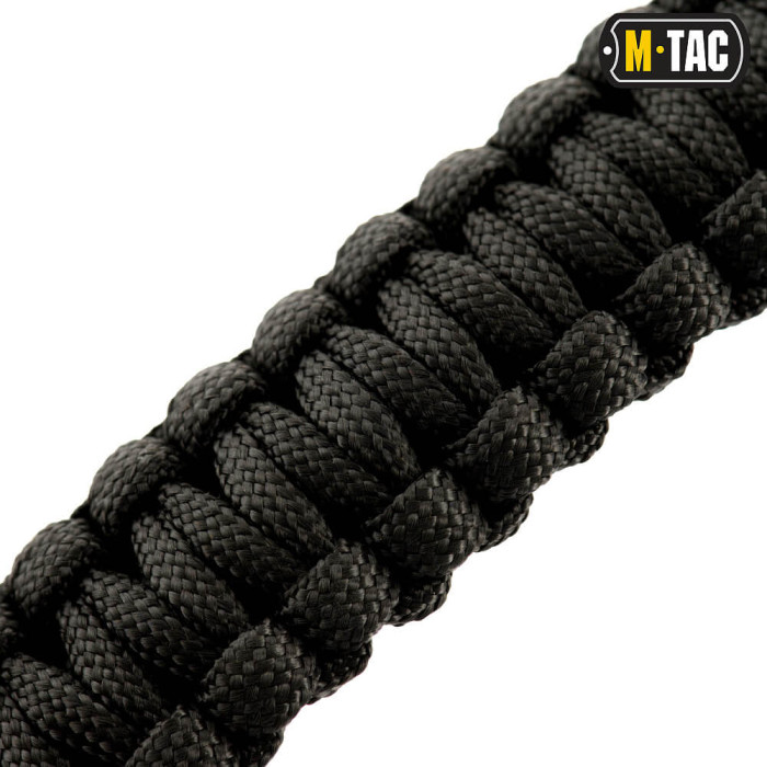 M-Tac браслет паракорд з компасом, висікачем іскор і свистком Black L