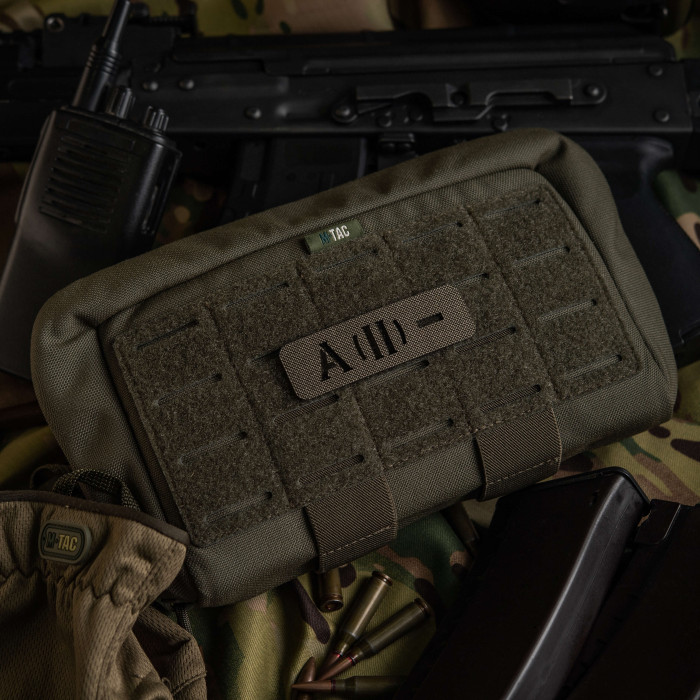 M-Tac нашивка група крові A (II) - наскрізна Laser Cut 25х80 Ranger Green