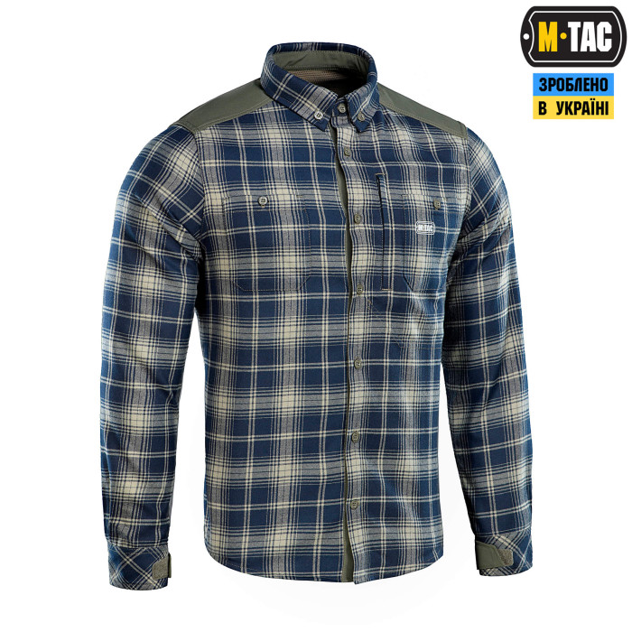 M-Tac сорочка Redneck Shirt Olive/Navy Blue L/L