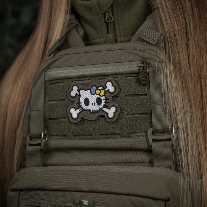 M-Tac нашивка KITTY (вишивка) White/Ranger Green 
