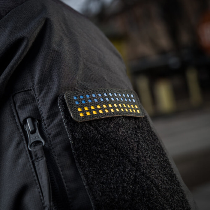 M-Tac нашивка прапор України 25х80 Laser Cut Black