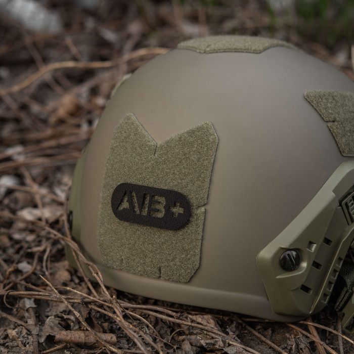M-Tac нашивка група крові AB+ наскрізна Laser Cut Black