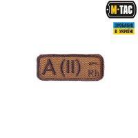 M-Tac нашивка група крові A(II) Rh- койот