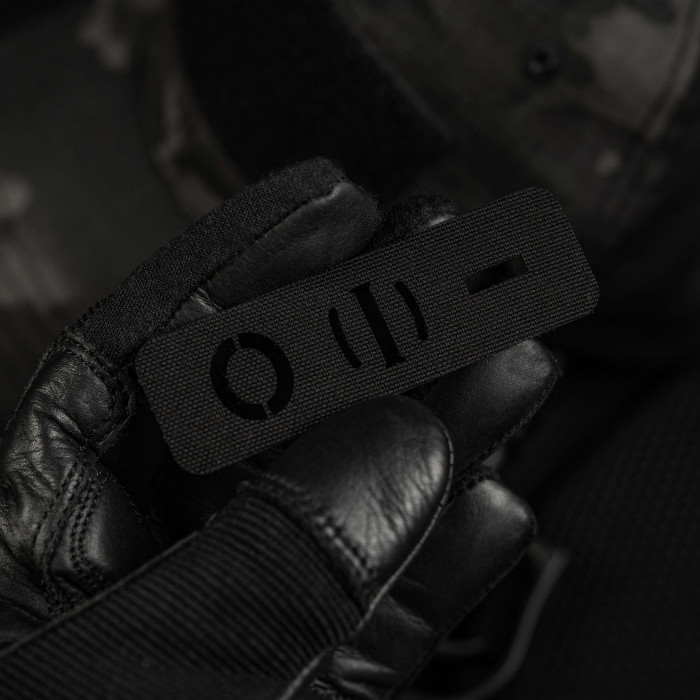 M-Tac нашивка група крові O (I) - наскрізна Laser Cut 25х80 Black