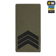 M-Tac погон на липучці Сержант (вишивка) Ranger Green