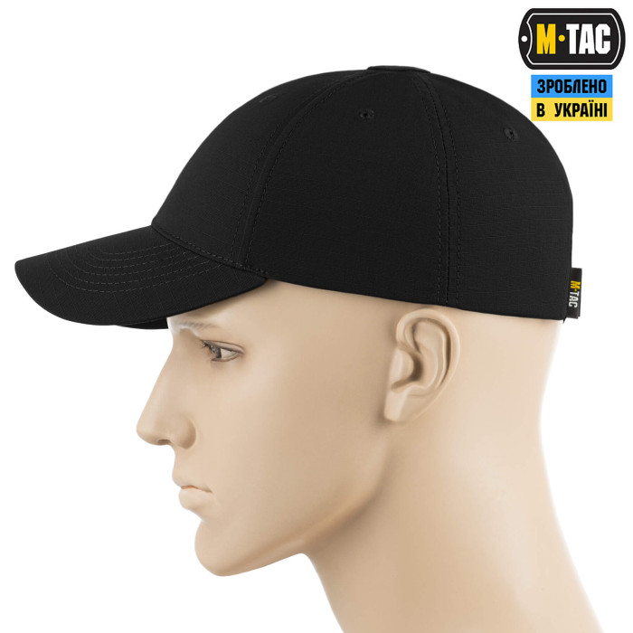 M-Tac бейсболка Elite Flex ріп-стоп Black S/M