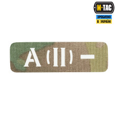 M-Tac нашивка група крові A (II) - наскрізна Laser Cut 25х80 Multicam