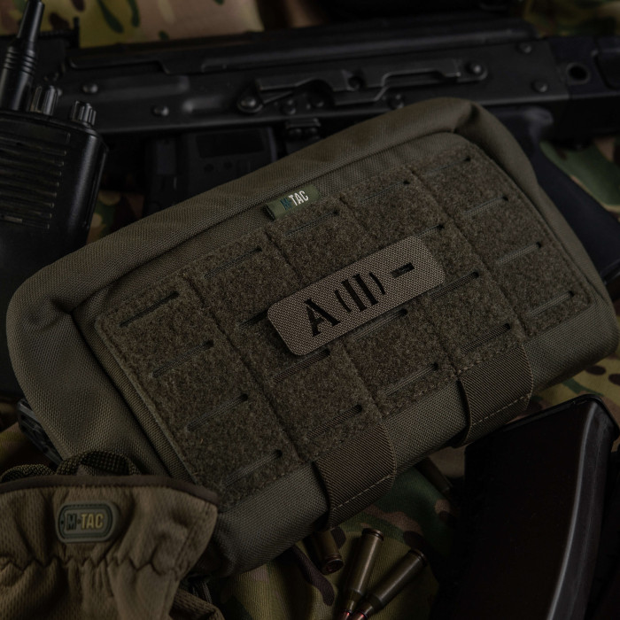 M-Tac нашивка група крові A (II) - наскрізна Laser Cut 25х80 Ranger Green