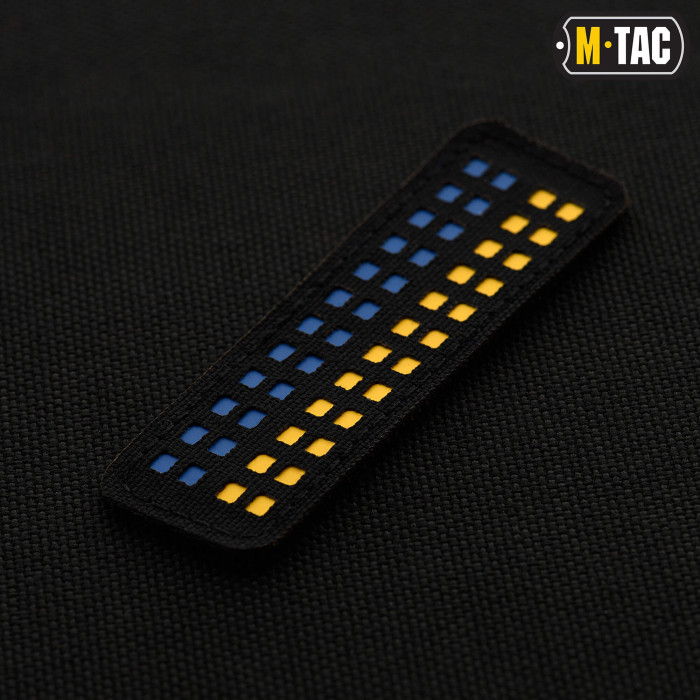 M-Tac нашивка прапор України 25х80 Laser Cut Black