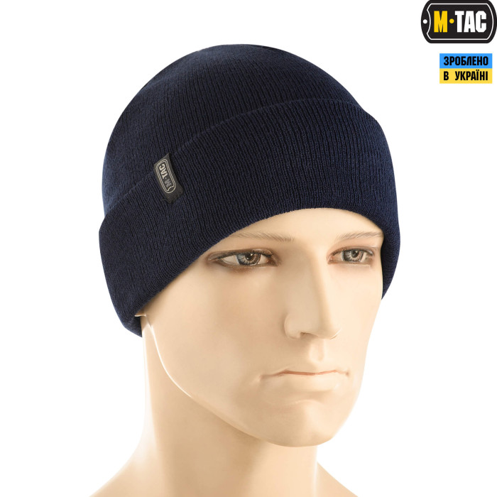 M-Tac шапка тонка в'язка 100% акрил Dark Navy Blue L/XL