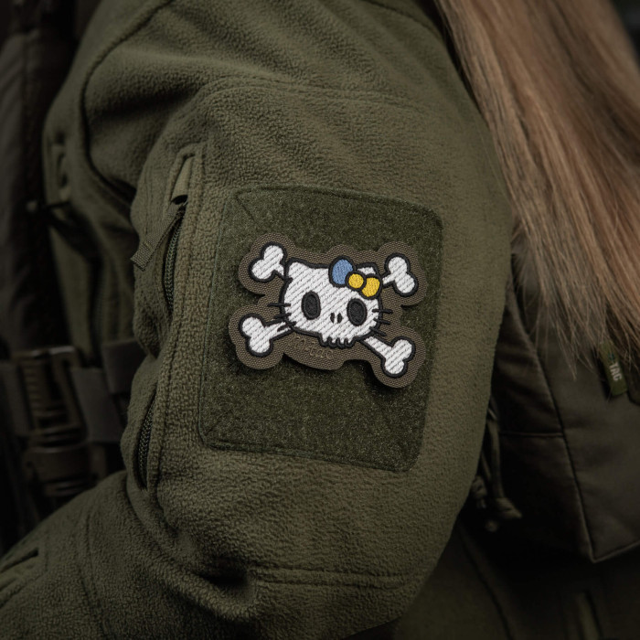 M-Tac нашивка KITTY (вишивка) White/Ranger Green 