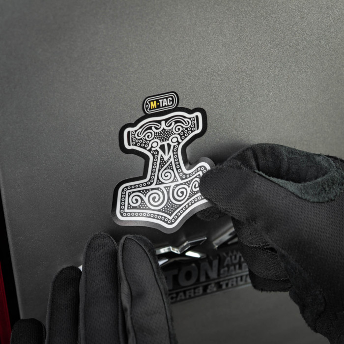 M-Tac наклейка Mjölnir Large світловідбиваюча Black
