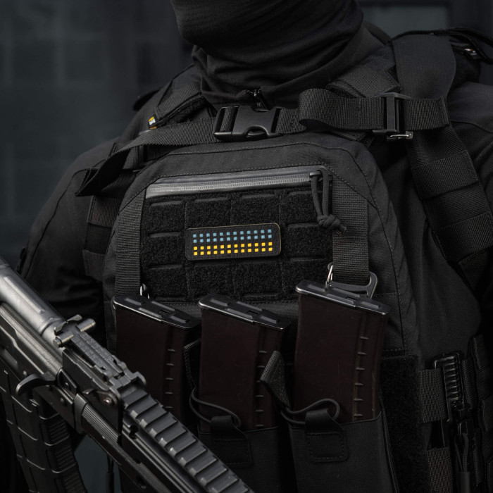 M-Tac нашивка прапор України 25х80 Laser Cut Black/Yellow/Blue/GID
