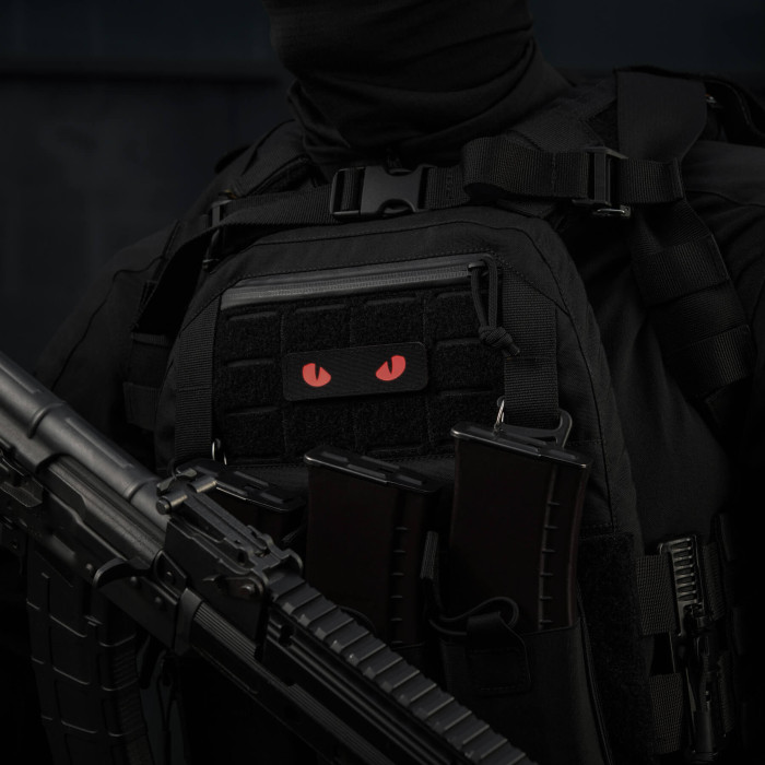 M-Tac нашивка Cat Eyes Laser Cut Black/Red/GID
