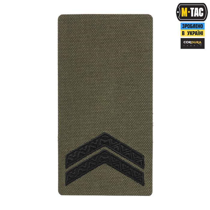 M-Tac погон на липучці Молодший сержант (вишивка) Ranger Green
