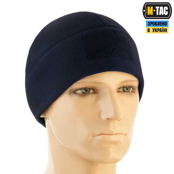 M-Tac шапка Watch Cap Elite фліс (320г/м2) з липучкою Dark Navy Blue M