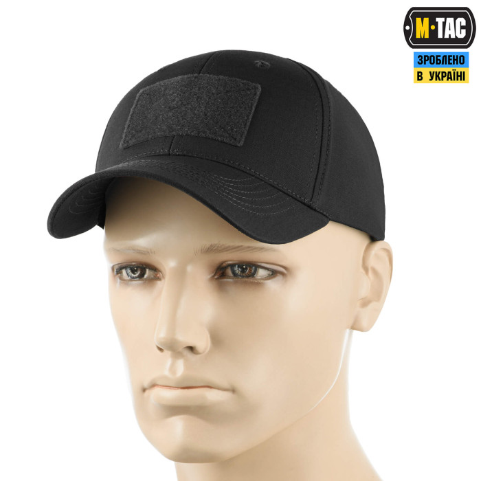 M-Tac бейсболка тактична Elite Flex ріп-стоп Black XS