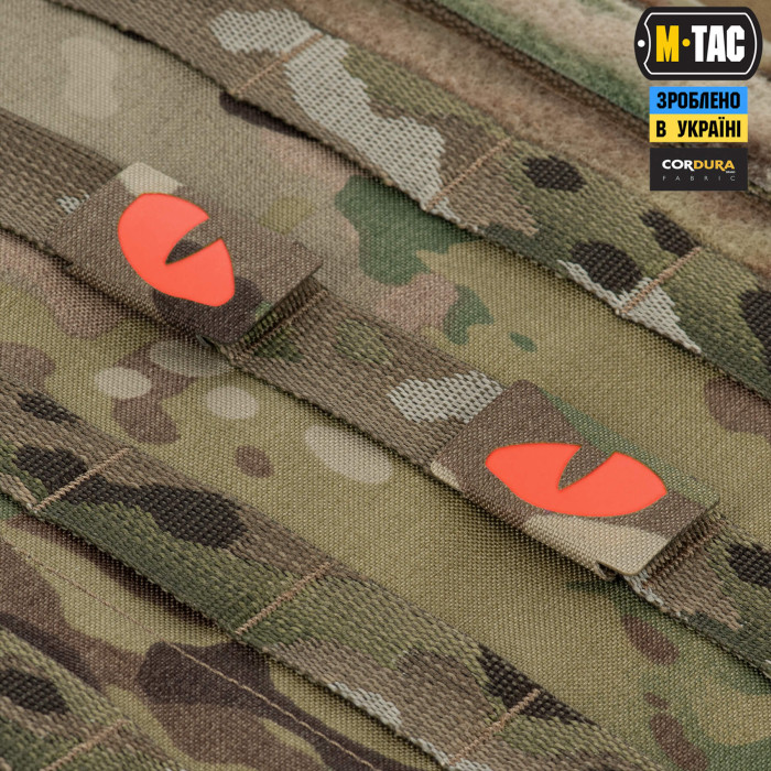 M-Tac нашивка Tiger Eyes Laser Cut (пара) Multicam/Red/GID