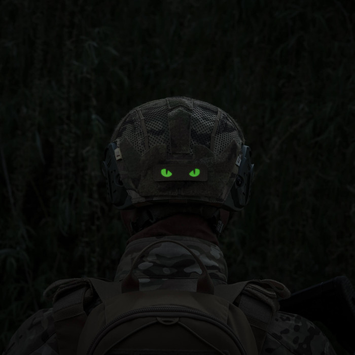 M-Tac нашивка Cat Eyes Laser Cut Coyote/Green/GID