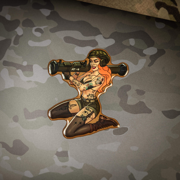 M-Tac наклейка об'ємна Tactical girl №10 AT4 Тату