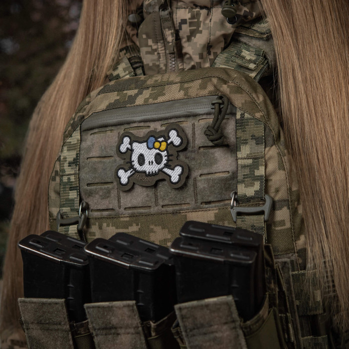 M-Tac нашивка KITTY (вишивка) White/Ranger Green 