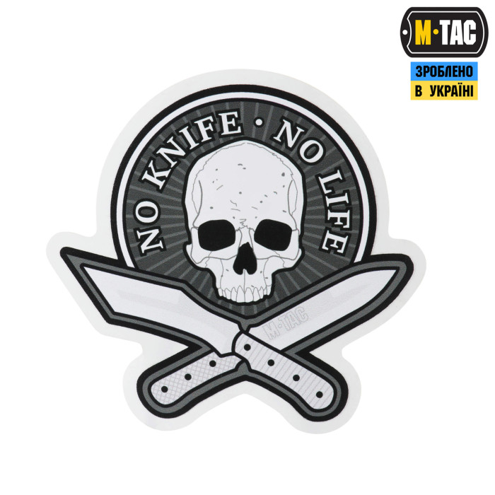 M-Tac наклейка No Knife - No Life світловідбиваюча 