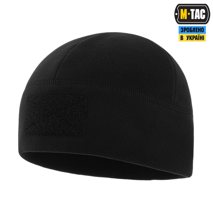 M-Tac шапка Watch Cap Elite фліс (320г/м2) з липучкою Black M