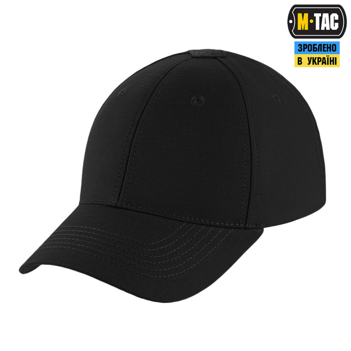 M-Tac бейсболка Elite Flex ріп-стоп Black S/M
