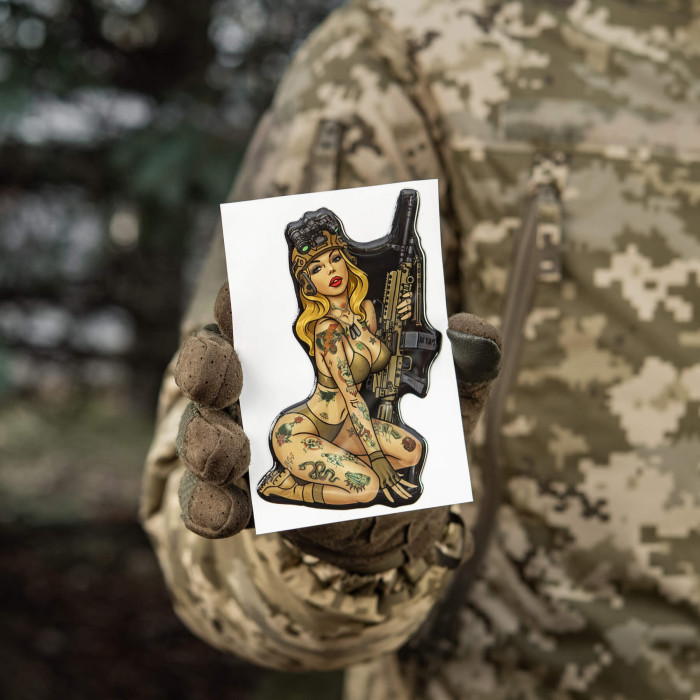 M-Tac наклейка об'ємна Tactical girl №5 Hooligan